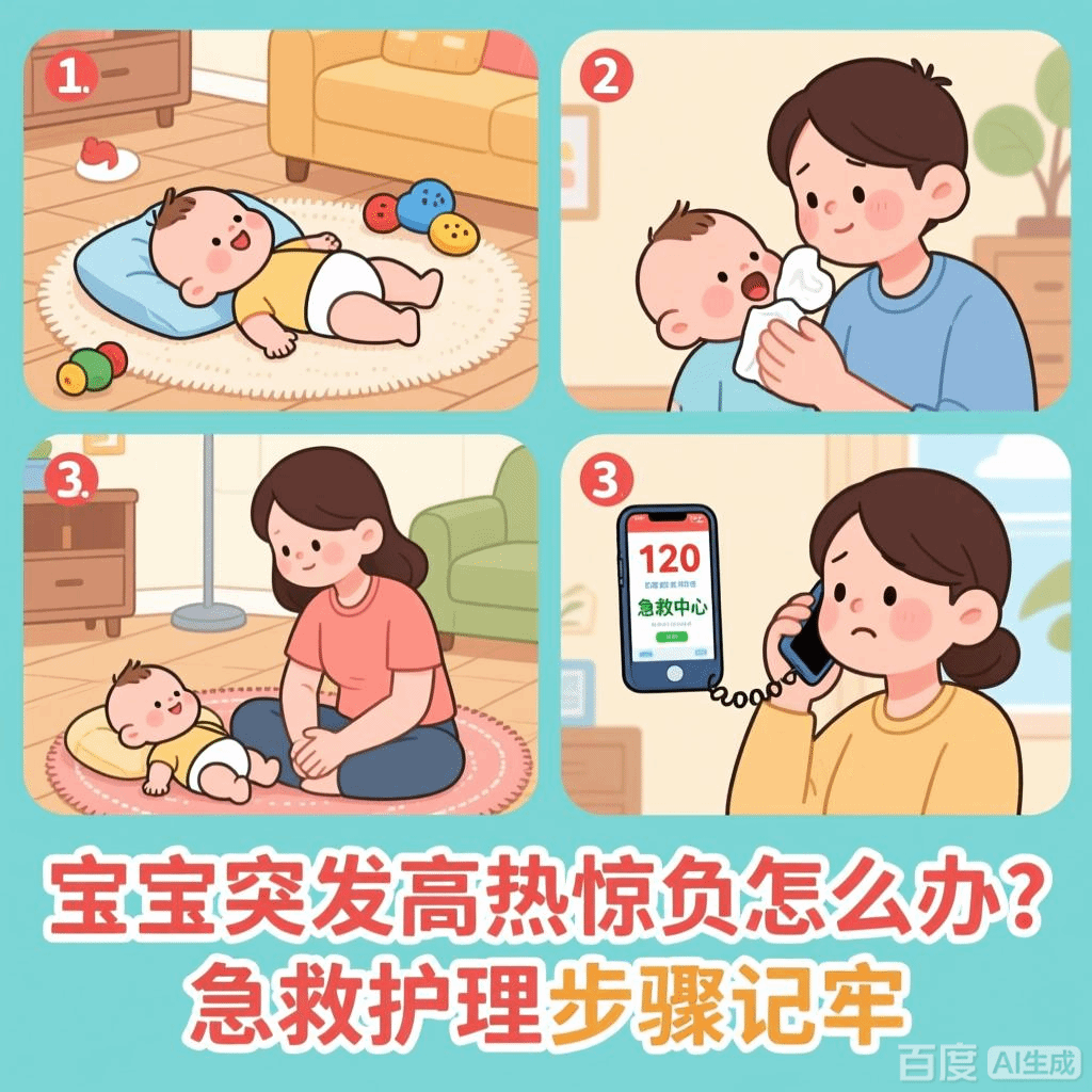 宝宝突发高热惊厥怎么办?急救护理步骤记牢