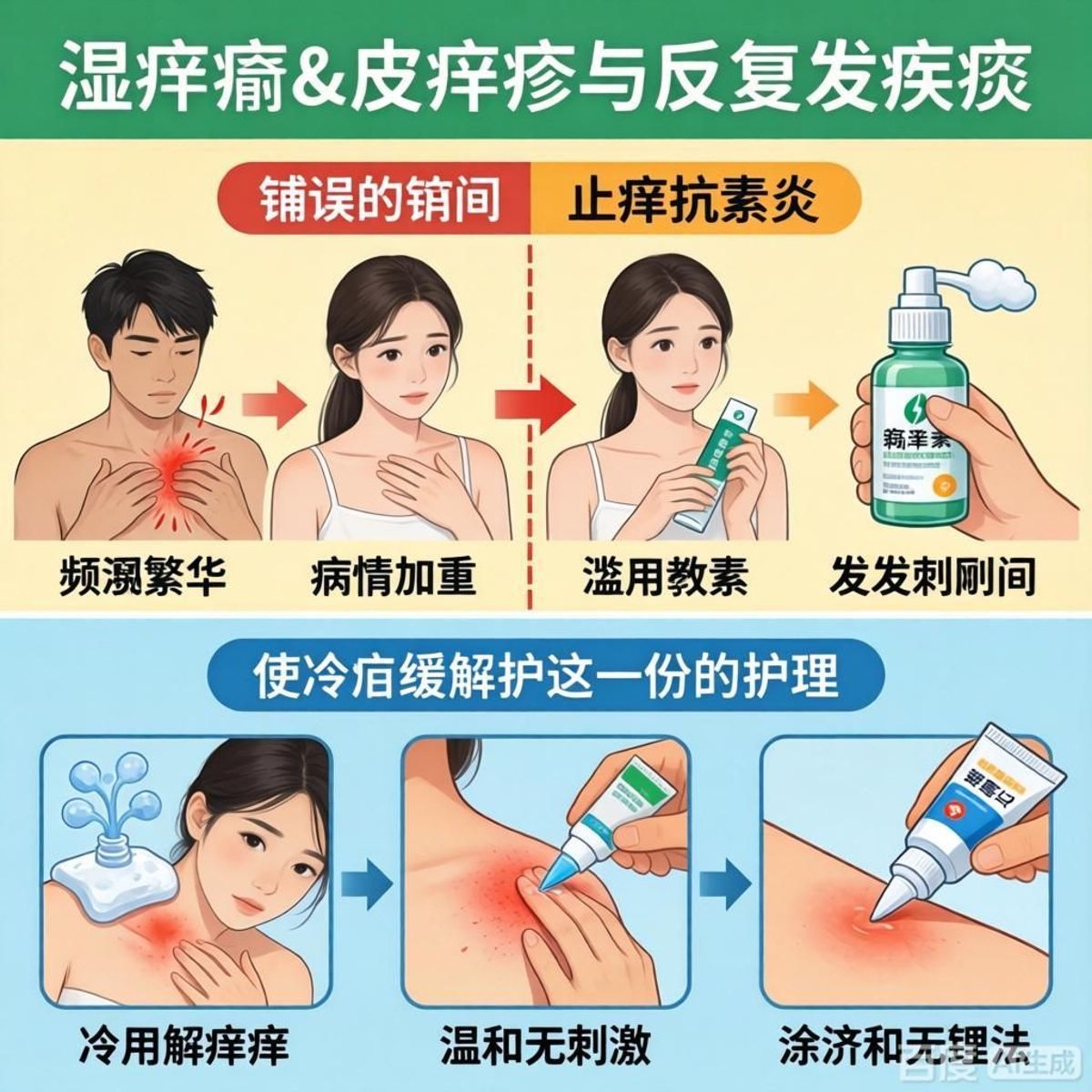 湿疹、皮炎总是反复？你需要避开止痒抗炎误区